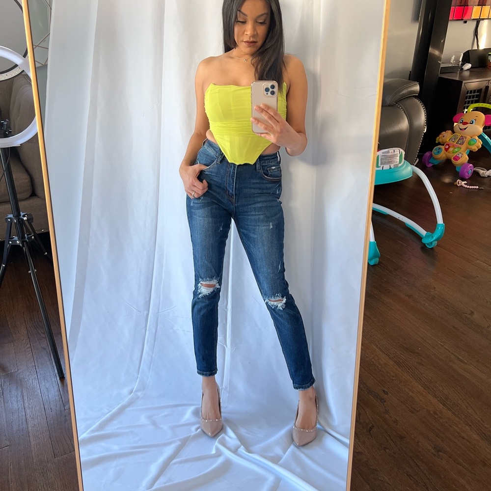 High waist skinny jeans